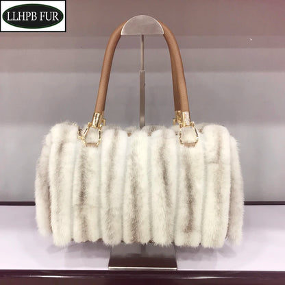 Mink Fur Handbag – Women's Luxury Winter Shoulder Bag