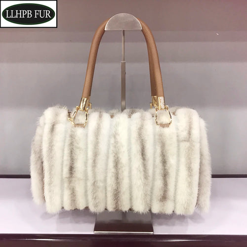 Mink Fur Handbag – Women's Luxury Winter Shoulder Bag
