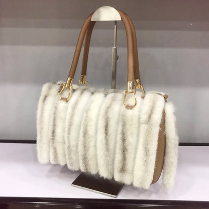 Mink Fur Handbag – Women's Luxury Winter Shoulder Bag