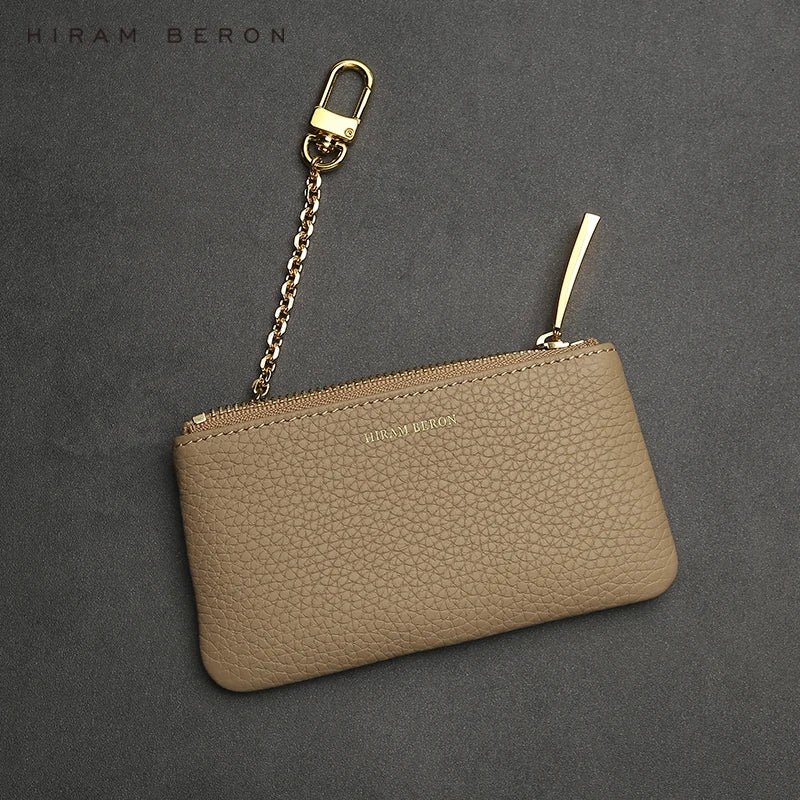 Leather Key Case Wallet with Chain & RFID Blocking