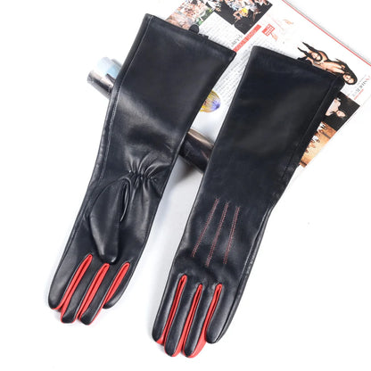 Women's Long Leather Opera Gloves – Elegant Evening Gloves 40–80cm