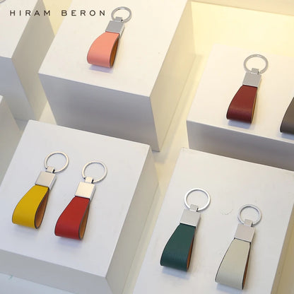 Hiram Beron Italian Leather Key Holder – Premium Gift Keychain