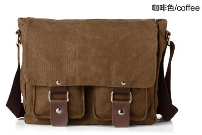 Vintage Canvas Messenger Bag – Unisex Crossbody Shoulder Bag