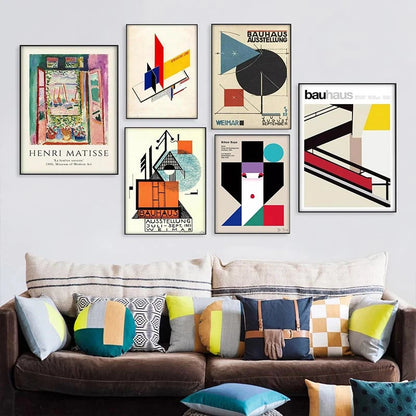 Bauhaus Geometric Abstract Art Print – Herbert Bayer Wall Poster