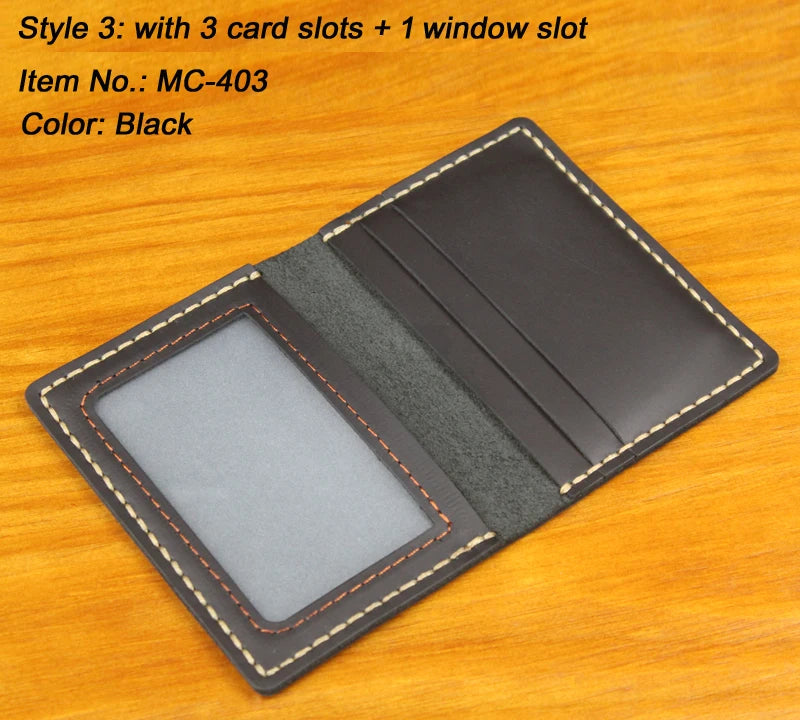 Handmade Crazy Horse Leather Card Holder – Slim Wallet