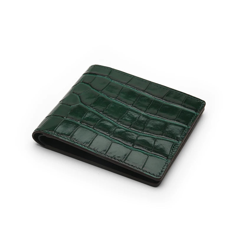 Custom Name Luxury Crocodile Billfold Wallet – Men's Gift