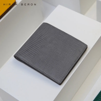 Lizard Pattern Leather Men's Wallet – Personalized Gift