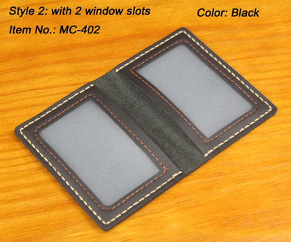Handmade Crazy Horse Leather Card Holder – Slim Wallet