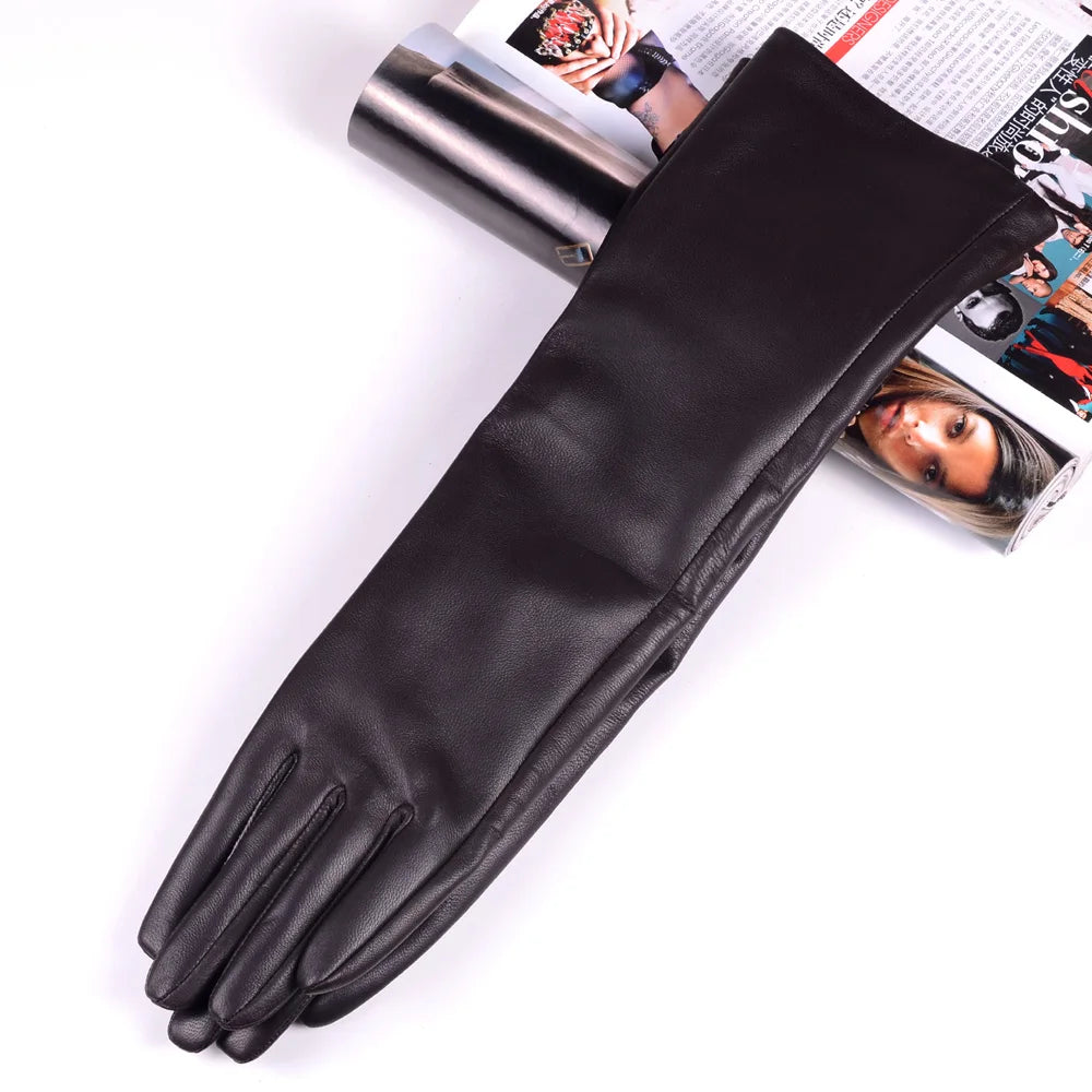 Women's Long Sheepskin Leather Gloves – Opera & Evening