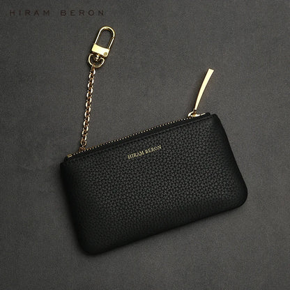 Leather Key Case Wallet with Chain & RFID Blocking