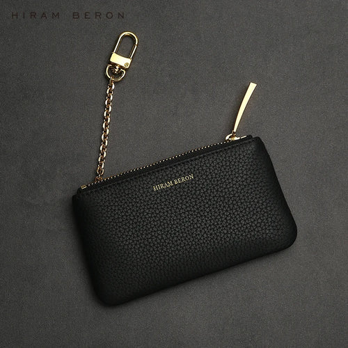 Leather Key Case Wallet with Chain & RFID Blocking