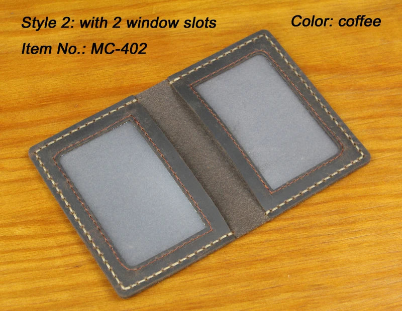 Handmade Crazy Horse Leather Card Holder – Slim Wallet