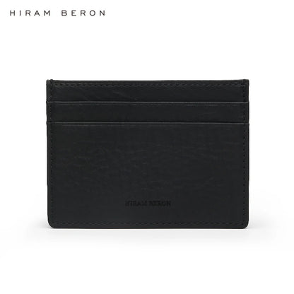 Italian Leather Card Holder – Hiram Beron Monogrammed Slim Wallet