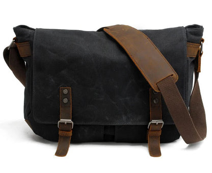 Wax Canvas Men's Messenger Bag – Vintage Crossbody Sling