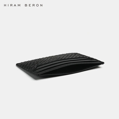 Python Skin Leather Card Holder – Hiram Beron Snake Wallet