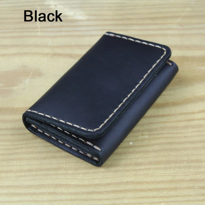 Handmade Genuine Leather Card Wallet – Slim Bifold Purse