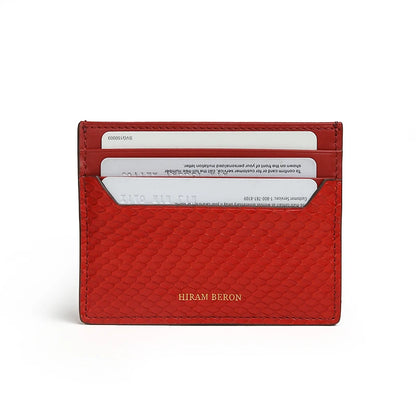 Python Skin Leather Card Holder – Hiram Beron Snake Wallet