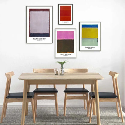 Mark Rothko Abstract Canvas Wall Art Poster – Nordic Color Block Print