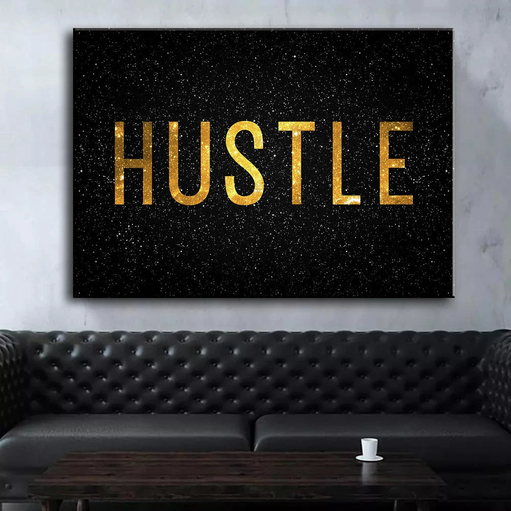 Motivational GRIT Poster – Hustle Passion Perseverance Wall Art Print