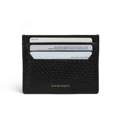 Python Skin Leather Card Holder – Hiram Beron Snake Wallet