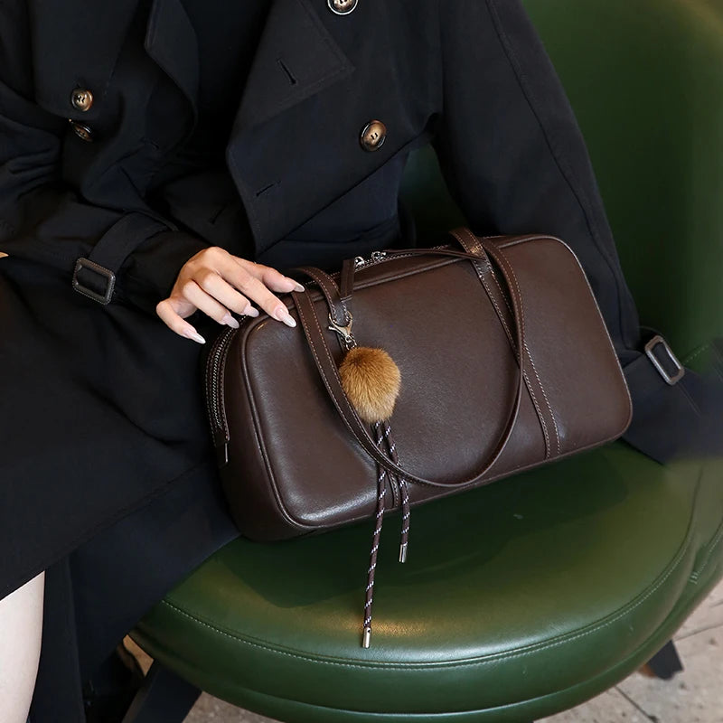 Fashion Genuine Cowhide Leather Women's Shoulder Bag