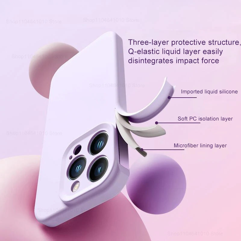 MagSafe Liquid Silicone Case for iPhone 17 16 15 14 13 12 11