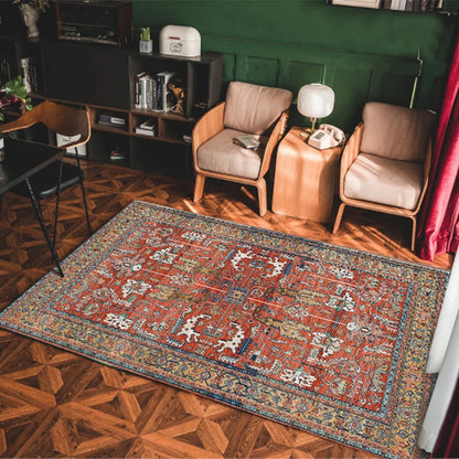 Bohemian Area Rug – Soft Non-Slip Ethnic Style Carpet, Machine Washable