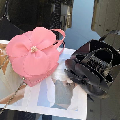 French Petal Flower Handbag Holiday Seaside Leather