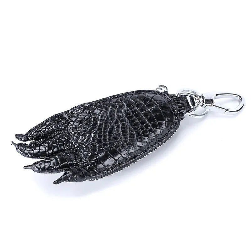 Crocodile Leather Car Key Wallet – Men's Zipper Key Case