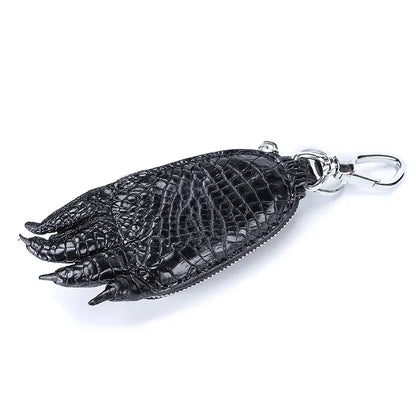 Crocodile Leather Car Key Wallet – Men's Zipper Key Case