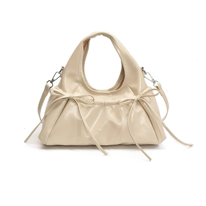 Bow Ruched Crossbody Shoulder Bag for Women