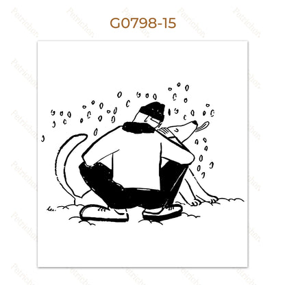 Minimalist Black and White Line Art Canvas Wall Art Print