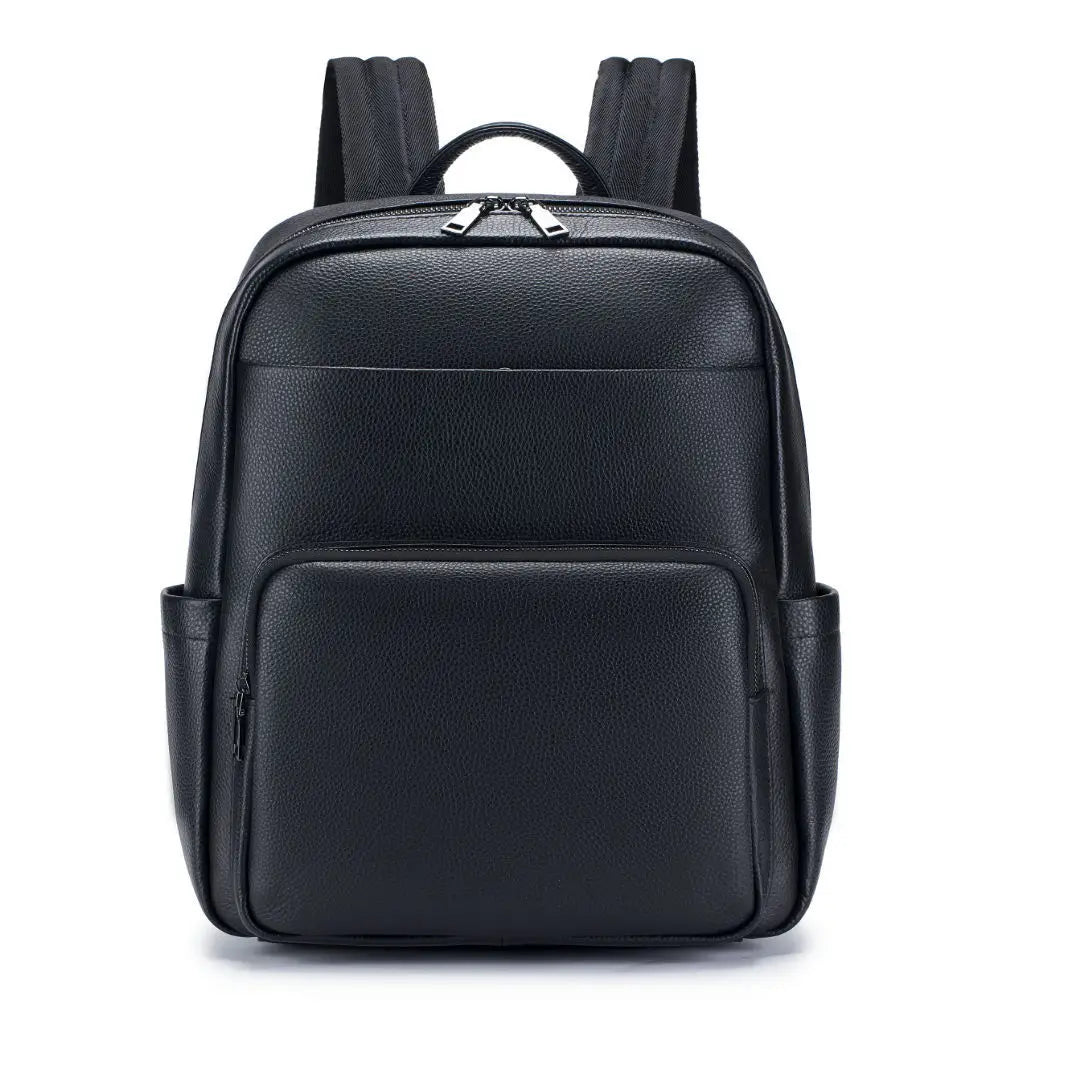 Genuine Leather Men's Backpack – Large Laptop Travel Bag