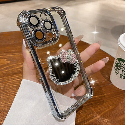 Kitty Mirror Electroplated Clear Samsung Galaxy Phone Case