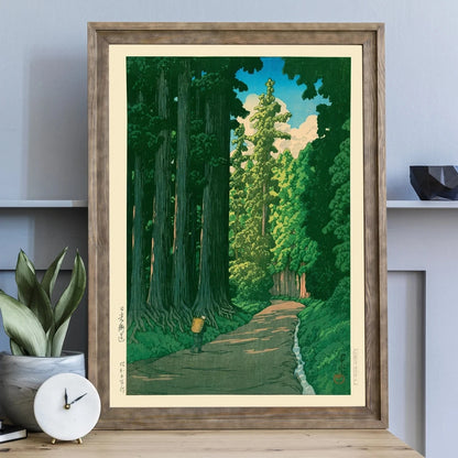 Kawase Hasui Nikko Road Japanese Woodblock Print Poster – Unframed