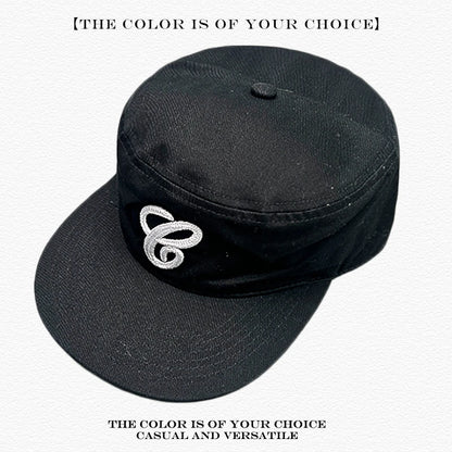 Flat Top Peaked Cap – Retro Houndstooth & Leopard Print Hat for Men & Women