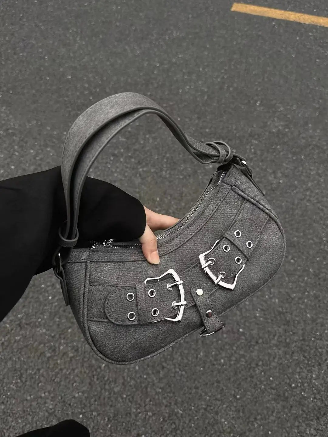 Sweet Cool Denim Grey Women Y2k Grunge Hot Girls Casual Handbag