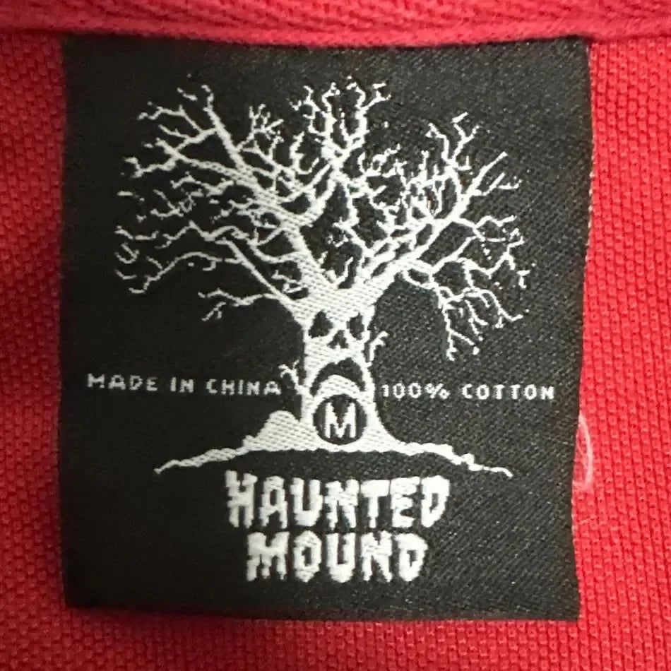 Haunted Mound Embroidered Oversized Polo Shirt – Hip Hop Retro