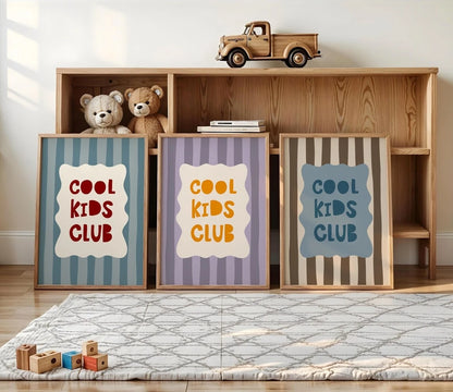 Cool Kids Club Wall Art Print – Kids Room Typography Poster