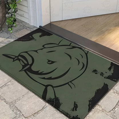 Salmon Fish Pattern Door Mat for Fishing Enthusiasts