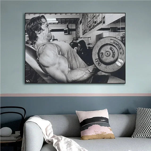 Arnold Schwarzenegger Motivational Gym Poster – Bodybuilding Wall Art