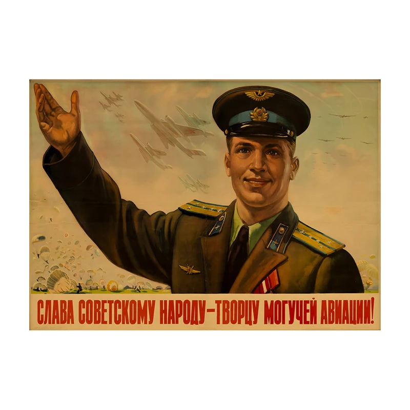 Soviet USSR Vintage Poster Wall Art Print – Retro CCCP Canvas Decor