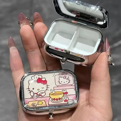 Hello Kitty Metal Pill Box Jewelry Case