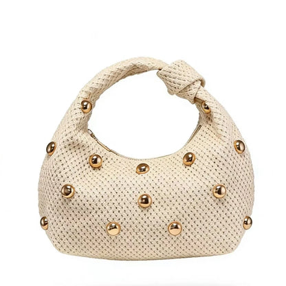 Retro Bohemian Embossed Straw Shoulder Bag