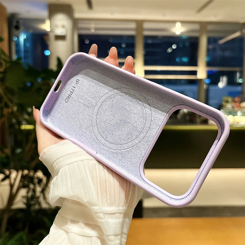 MagSafe Liquid Silicone iPhone Case – Built-In Magnets, Soft Comfortable Feel