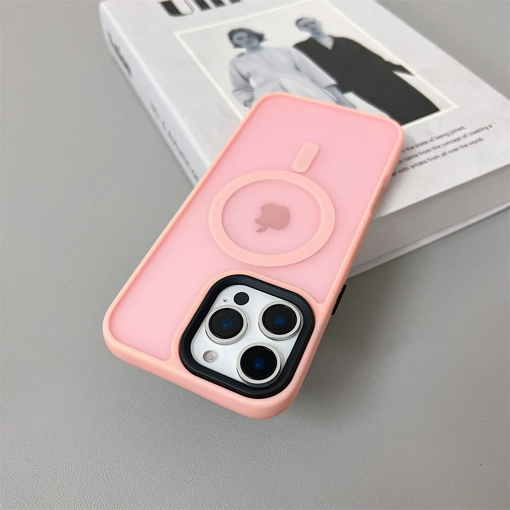 MagSafe iPhone Case – Magnetic Wireless Charging Shockproof Matte Cover