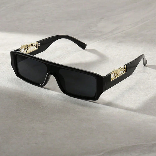 Leopard Rectangle Sunglasses – Luxury Designer Square Shades for Women & Men