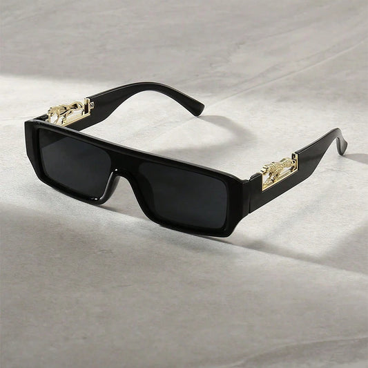Leopard Rectangle Sunglasses – Luxury Designer Square Shades for Women & Men