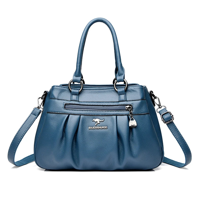 Luxury Leather Tote Bag – Women's Large Shoulder Crossbody Handbag
