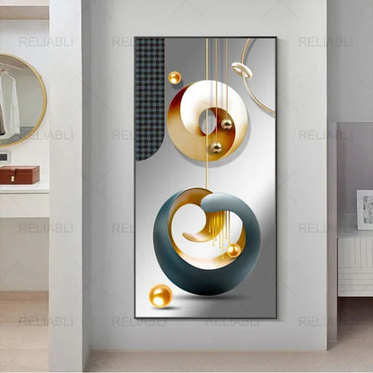 Abstract Geometric Wall Art Canvas Poster – Modern Nordic Decor